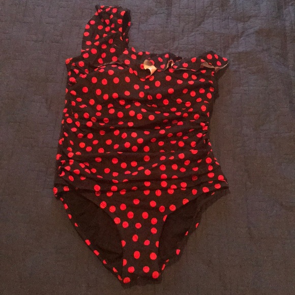 Portofino One shoulder Ruffle one piece - Picture 2 of 3